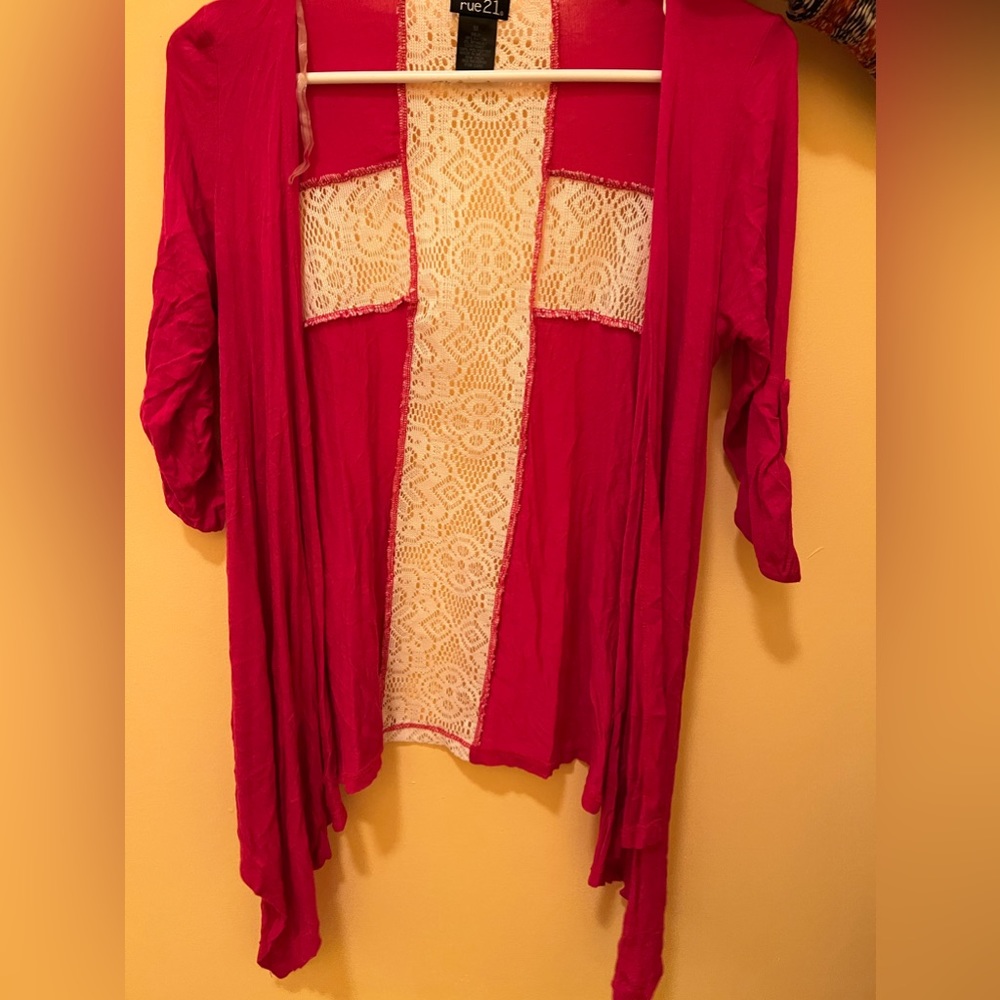 🎈Pink Rue21 Cardigan - Picture 2 of 4